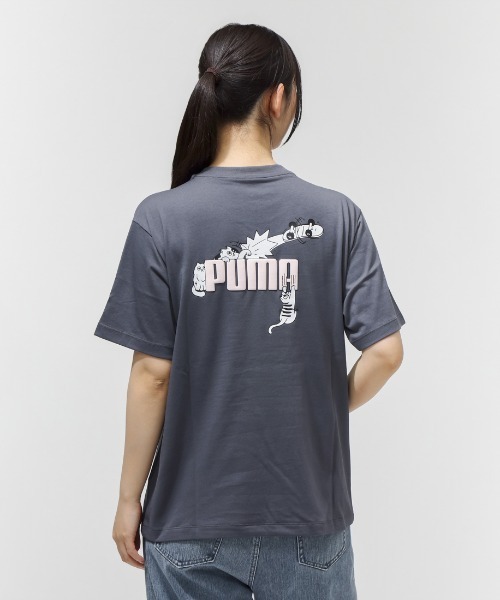 PUMA（プーマ）の「【別注】プーマ PUMA ANIMAL GRAPHIC TEE 限定コラボ（Tシャツ/カットソー・レディース・ピンク/ホワイト/グレー・S/M/L/XL）」の6枚目の写真