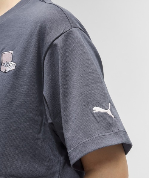 PUMA（プーマ）の「【別注】プーマ PUMA ANIMAL GRAPHIC TEE 限定コラボ（Tシャツ/カットソー・レディース・ピンク/ホワイト/グレー・S/M/L/XL）」の10枚目の写真