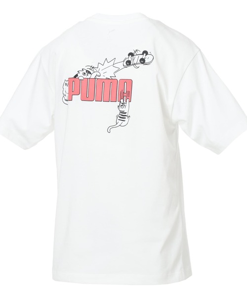 PUMA（プーマ）の「【別注】プーマ PUMA ANIMAL GRAPHIC TEE 限定コラボ（Tシャツ/カットソー・レディース・ピンク/ホワイト/グレー・S/M/L/XL）」の14枚目の写真