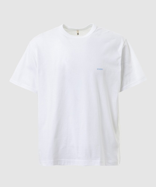 KHOKI(コッキ)の「Printed T-shirt(Tシャツ/カットソー・メンズ・ホワイト/ブラック/チャコール・3/4)」の1枚目の写真