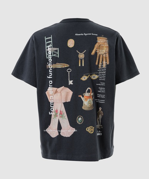 KHOKI(コッキ)の「Printed T-shirt(Tシャツ/カットソー・メンズ・ホワイト/ブラック/チャコール・3/4)」の8枚目の写真