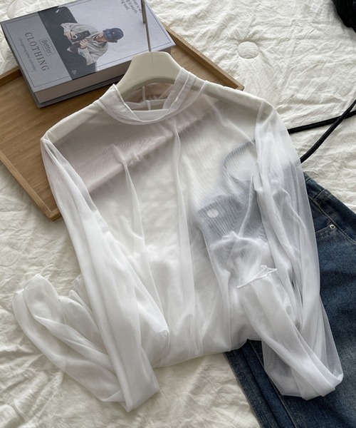 by LEGNA(バイレグナ)の「裾フリルシアートップス(Tシャツ/カットソー・レディース・ブラウン/ホワイト/ベージュ/ブラック・FREE)」の6枚目の写真