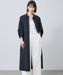 【はっ水・UV対策】ロールアップシャツワンピース