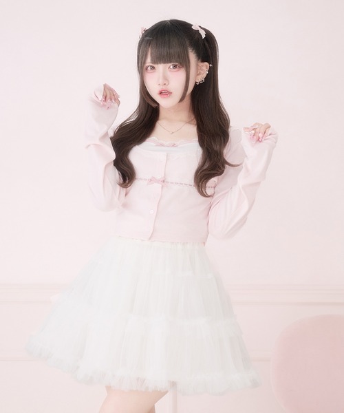 Pal elfy(パルエルフィー)の「ボリュームチュールミニスカート(スカート・レディース・オフホワイト/ブラック・フリー)」の7枚目の写真