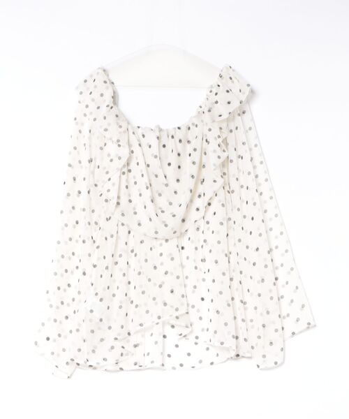 MSGM(エムエスジーエム)の「ポルカドット シフォン ラッフルブラウス(シャツ/ブラウス・レディース・ブラック・38)」の8枚目の写真