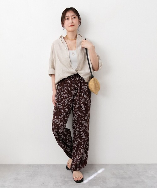 TICCA（ティッカ）の「TICCA:〈手洗い可能〉リネン 半袖 シャツ（シャツ/ブラウス・レディース・ベージュ系/ブラウン・ONE SIZE）」の17枚目の写真