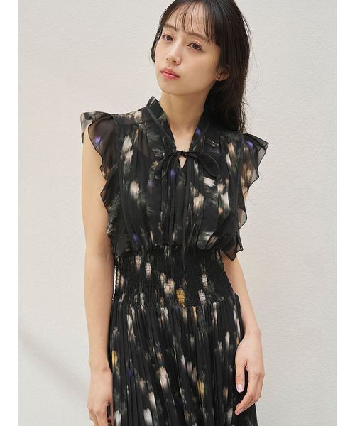 SNIDEL(スナイデル)の「【販路限定サイズあり】Sustainableフリルプリーツワンピース(ワンピース・レディース・アイボリー/ブラック/ライトピンク・0/1/2/00)」の15枚目の写真