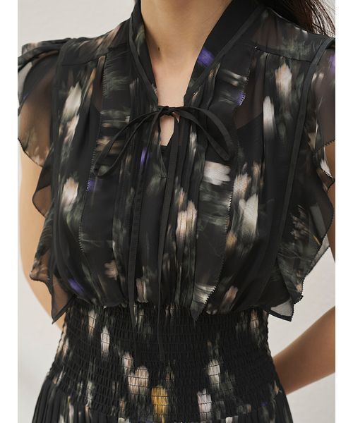 SNIDEL(スナイデル)の「【販路限定サイズあり】Sustainableフリルプリーツワンピース(ワンピース・レディース・アイボリー/ブラック/ライトピンク・0/1/2/00)」の12枚目の写真