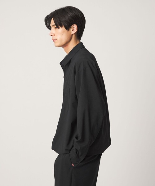 UNITED ARROWS(ユナイテッドアローズ)の「DotAir ドットエア サッカー ジップ シャツ 吸水速乾(シャツ/ブラウス・メンズ・ブラック/オリーブ・XL/L/M/S)」の5枚目の写真