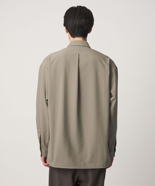 UNITED ARROWS(ユナイテッドアローズ)の「DotAir ドットエア サッカー ジップ シャツ 吸水速乾(シャツ/ブラウス・メンズ・ブラック/オリーブ・XL/L/M/S)」の10枚目の写真