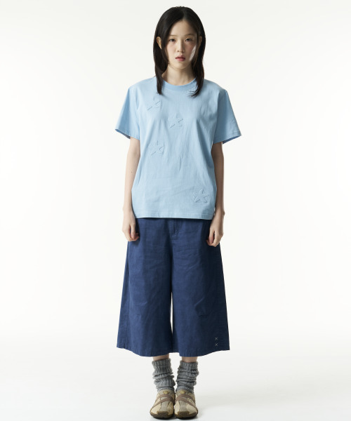 THECOLDESTMOMENT（ザコールデストモーメント）の「TCM pin stripe stitch half pants (blue)（その他パンツ・レディース・その他・SMALL/MEDIUM/LARGE）」の3枚目の写真