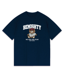 BEMIGHTY（ビーマイティー）の「チアアップベア オーバーサイズ 半袖Tシャツ [ネイビー]（Tシャツ/カットソー）」