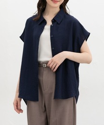 【接触冷感】麻混ゆるシャツ