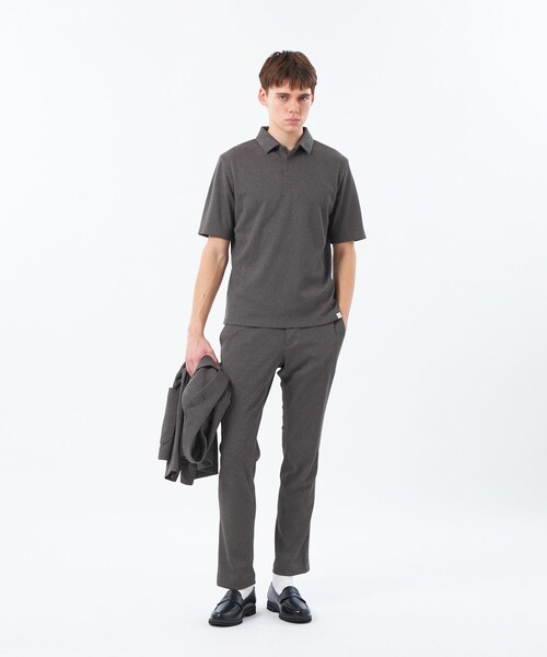 MACKINTOSH PHILOSOPHY(マッキントッシュ フィロソフィー)の「スキッパーポロ ミニワッフル(ポロシャツ・メンズ・ライトグレー/チャコールグレー/ダークネイビー・38/40)」の14枚目の写真