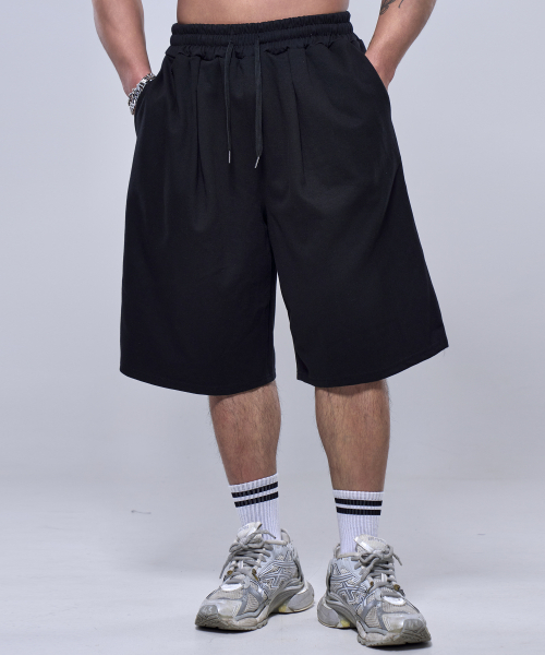PHYSICAL GARMENTS（フィジカルガーメンツ）の「P2420 デイリー ワイド ショートパンツ [2 COLOR]（その他パンツ・メンズ・ブラック/グレー・XX-LARGE/LARGE）」の3枚目の写真