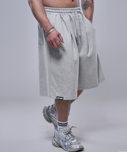 PHYSICAL GARMENTS（フィジカルガーメンツ）の「P2420 デイリー ワイド ショートパンツ [2 COLOR]（その他パンツ・メンズ・ブラック/グレー・XX-LARGE/LARGE）」の4枚目の写真