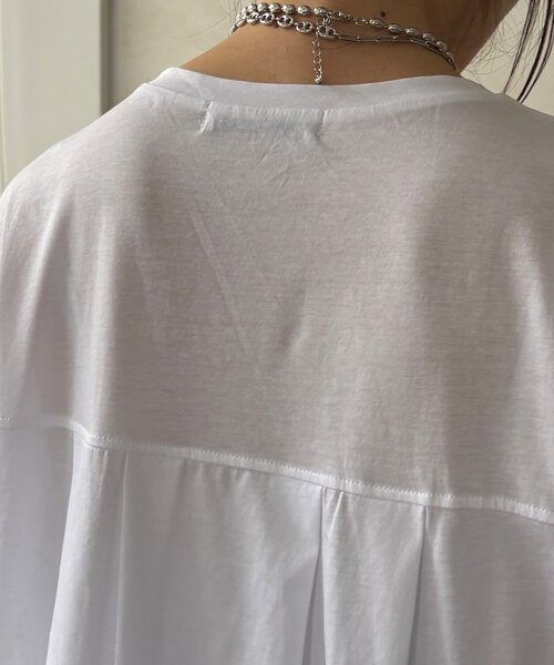 DouDou(ドゥドゥ)の「【WEB限定】レーストリムトップス(Tシャツ/カットソー・レディース・ブラック/ホワイト・FREE)」の16枚目の写真
