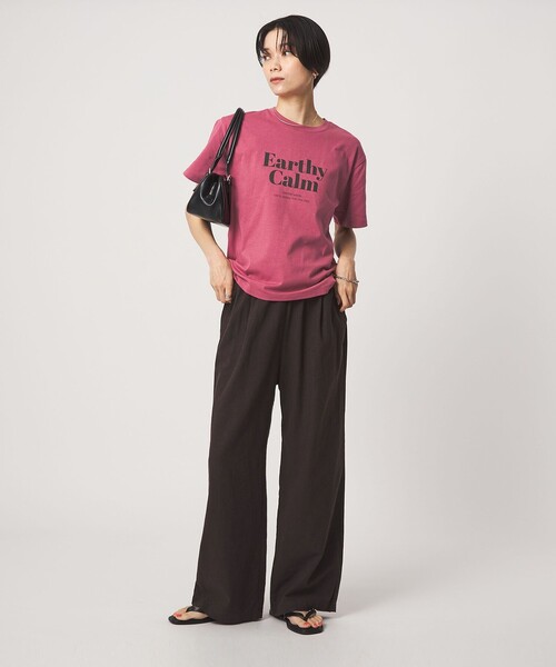 green label relaxing（グリーンレーベルリラクシング）の「ロゴ ショートスリーブ Tシャツ（Tシャツ/カットソー・レディース・オフホワイト/ダークブラウン/ピンク/ダークグレー・FREE）」の7枚目の写真