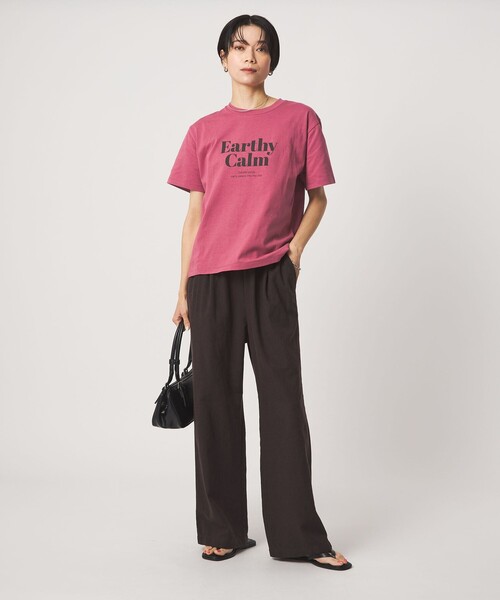 green label relaxing（グリーンレーベルリラクシング）の「ロゴ ショートスリーブ Tシャツ（Tシャツ/カットソー・レディース・オフホワイト/ダークブラウン/ピンク/ダークグレー・FREE）」の8枚目の写真