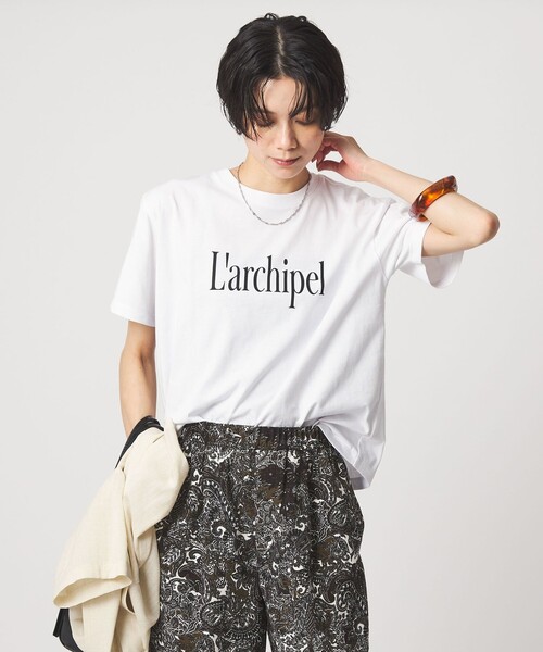 green label relaxing（グリーンレーベルリラクシング）の「ロゴ ショートスリーブ Tシャツ（Tシャツ/カットソー・レディース・オフホワイト/ダークブラウン/ピンク/ダークグレー・FREE）」の13枚目の写真