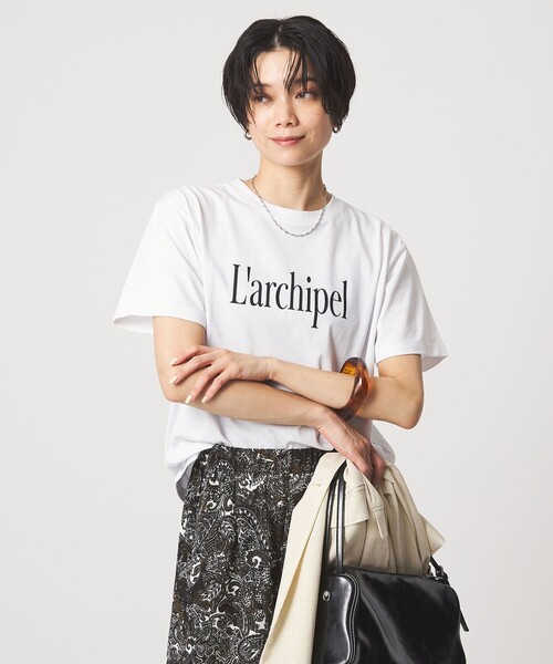 green label relaxing（グリーンレーベルリラクシング）の「ロゴ ショートスリーブ Tシャツ（Tシャツ/カットソー・レディース・オフホワイト/ダークブラウン/ピンク/ダークグレー・FREE）」の14枚目の写真