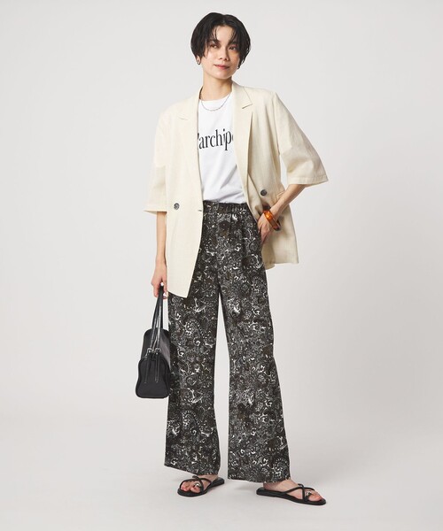 green label relaxing（グリーンレーベルリラクシング）の「ロゴ ショートスリーブ Tシャツ（Tシャツ/カットソー・レディース・オフホワイト/ダークブラウン/ピンク/ダークグレー・FREE）」の18枚目の写真
