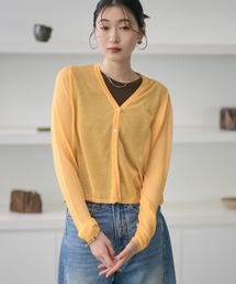 sheer v neck cardigan /シアーVネックカーディガン