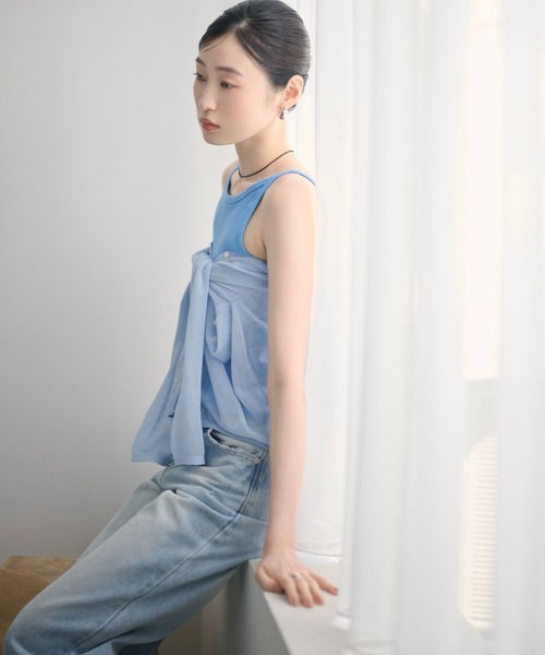 LAULEN(ローレン)の「sheer v neck cardigan /シアーVネックカーディガン(カーディガン/ボレロ・レディース・レッド/オレンジ/ブルー/ピンク/グリーン・FREE)」の21枚目の写真