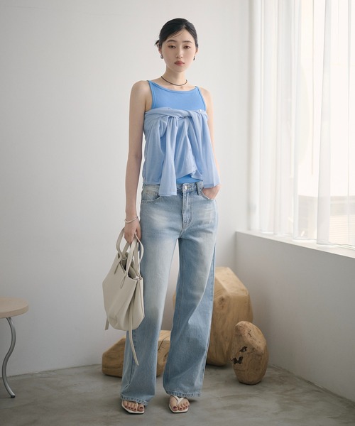 LAULEN(ローレン)の「sheer v neck cardigan /シアーVネックカーディガン(カーディガン/ボレロ・レディース・レッド/オレンジ/ブルー/ピンク/グリーン・FREE)」の19枚目の写真
