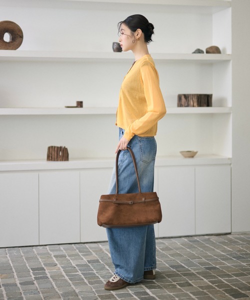 LAULEN（ローレン）の「sheer v neck cardigan /シアーVネックカーディガン（カーディガン/ボレロ・レディース・レッド/オレンジ/ブルー/ピンク/グリーン・FREE）」の15枚目の写真