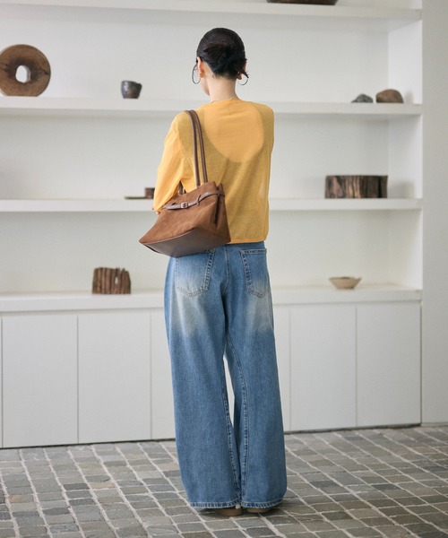 LAULEN（ローレン）の「sheer v neck cardigan /シアーVネックカーディガン（カーディガン/ボレロ・レディース・レッド/オレンジ/ブルー/ピンク/グリーン・FREE）」の16枚目の写真