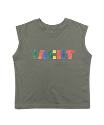 ヨット 袖なしTシャツ-オリーブ