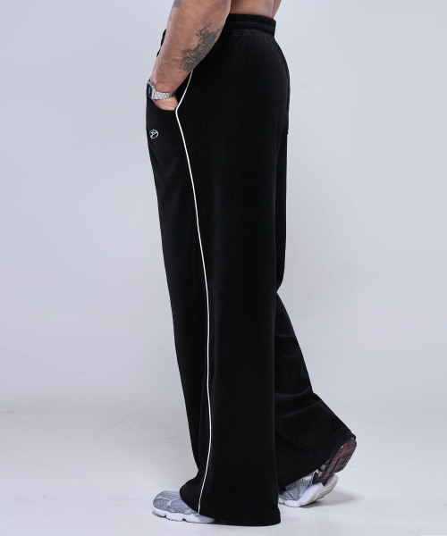 PHYSICAL GARMENTS（フィジカルガーメンツ）の「P2584 ベロアトラックパンツ [ブラック]（スウェットパンツ・メンズ・ブラック・1/2）」の5枚目の写真