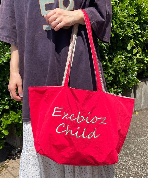 CRB(シーアールビー)の「ロゴリバーシブルトートバッグ(トートバッグ・レディース・ピンク/レッド/アイボリー/パープル・F)」の5枚目の写真