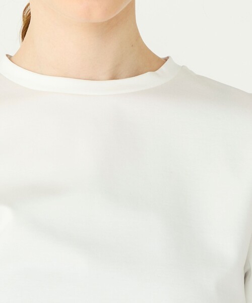 BALLSEY(ボールジィ)の「スーピマモクロディ ペプラムTシャツ(Tシャツ/カットソー・レディース・ベージュ/ブラック/ホワイト/ブルー・S)」の13枚目の写真