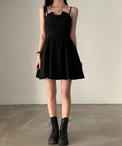Miniministore（ミニミニストア）の「バルーンキャミワンピース韓国風ミニワンピ（ワンピース・レディース・ブラック/ホワイト・FREE）」の13枚目の写真