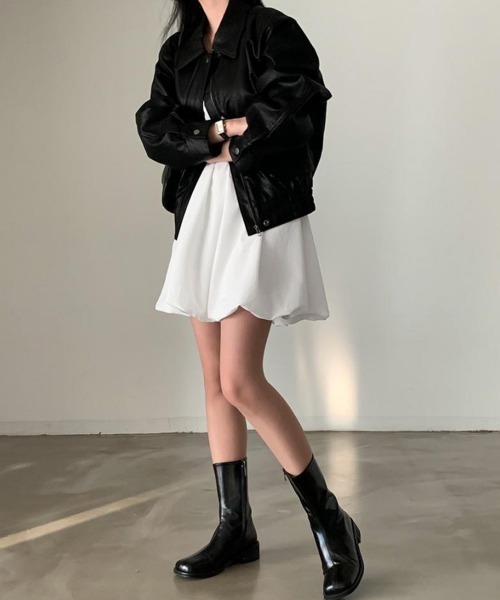 Miniministore（ミニミニストア）の「バルーンキャミワンピース韓国風ミニワンピ（ワンピース・レディース・ブラック/ホワイト・FREE）」の18枚目の写真