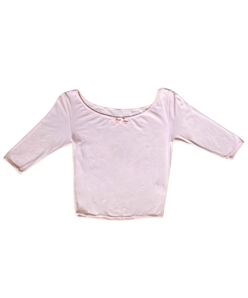 BLOOMING CHARM(ブルーミングチャーム)の「Ballet Neck Top(Tシャツ/カットソー・レディース・サックスブルー系/ピンク/ブラック/グレー・FREE)」の19枚目の写真
