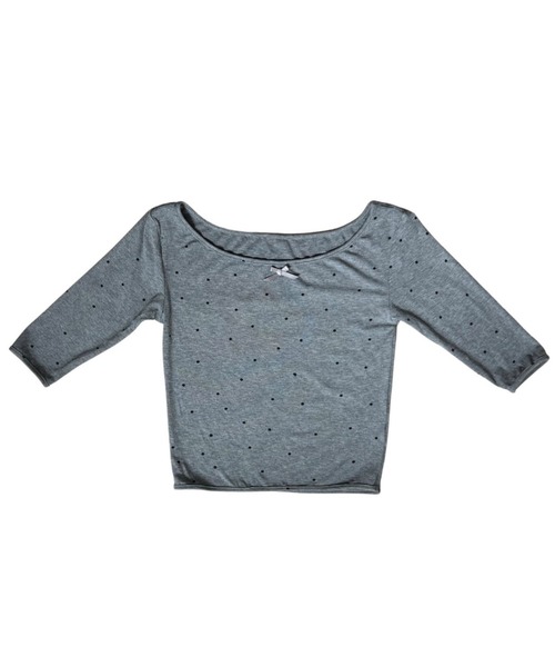 BLOOMING CHARM(ブルーミングチャーム)の「Ballet Neck Top(Tシャツ/カットソー・レディース・サックスブルー系/ピンク/ブラック/グレー・FREE)」の20枚目の写真