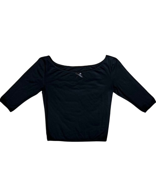 BLOOMING CHARM(ブルーミングチャーム)の「Ballet Neck Top(Tシャツ/カットソー・レディース・サックスブルー系/ピンク/ブラック/グレー・FREE)」の21枚目の写真