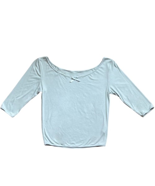 BLOOMING CHARM(ブルーミングチャーム)の「Ballet Neck Top(Tシャツ/カットソー・レディース・サックスブルー系/ピンク/ブラック/グレー・FREE)」の22枚目の写真