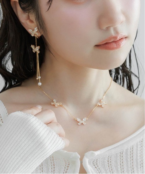 RANDA(ランダ)の「【Butterfly Collection】バタフライネックレス(ネックレス・レディース・シルバー/ゴールド・FREE)」の8枚目の写真
