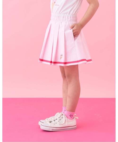 Lycee mine（リセマイン）の「【サーティワン アイスクリーム】プリーツスカート(インパン付)（スカート・キッズ・ピンク/サックスブルー/モカ・130cm/100cm/120cm/110cm/90cm/140cm）」の14枚目の写真