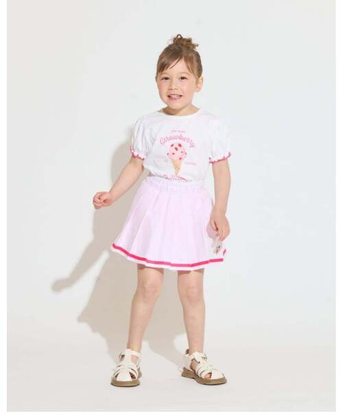 Lycee mine（リセマイン）の「【サーティワン アイスクリーム】プリーツスカート(インパン付)（スカート・キッズ・ピンク/サックスブルー/モカ・130cm/100cm/120cm/110cm/90cm/140cm）」の22枚目の写真
