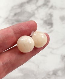 YU-KA:マーブルスタッドピアス Marble stud earrings