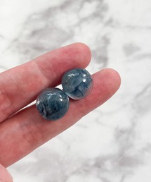 YU-KA:マーブルスタッドピアス Marble stud earrings