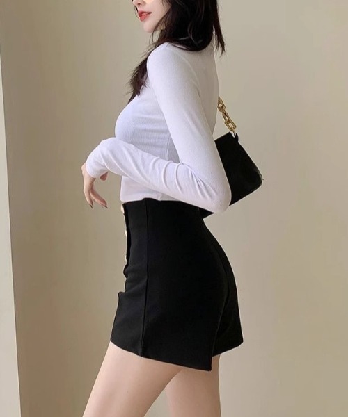 NoBelle(ノベル)の「マリンハイウエストショートパンツ(その他パンツ・レディース・ブラック・FREE)」の3枚目の写真
