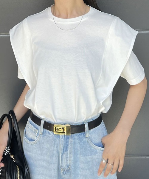 Flugge(フラッジー)の「ドッキングデザインTシャツ(Tシャツ/カットソー・レディース・ブラック/ホワイト・FREE)」の8枚目の写真