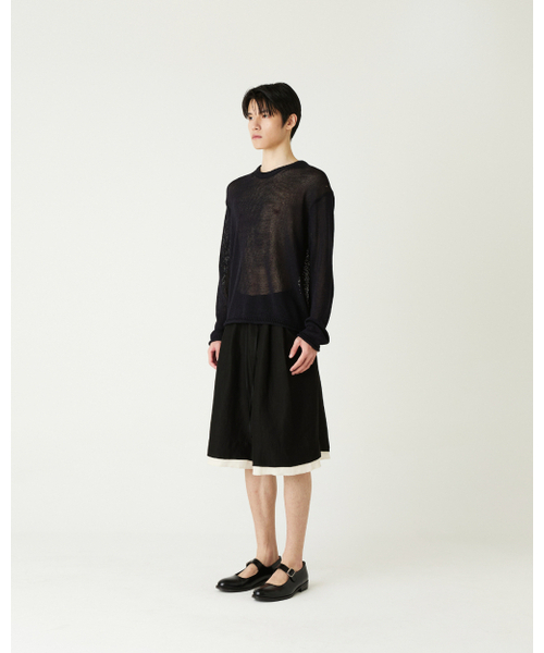 THEENDQUESTION(ジエンドクエスチョン)の「Linen blend half pants / BLACK(その他パンツ・レディース・その他・1/2)」の4枚目の写真