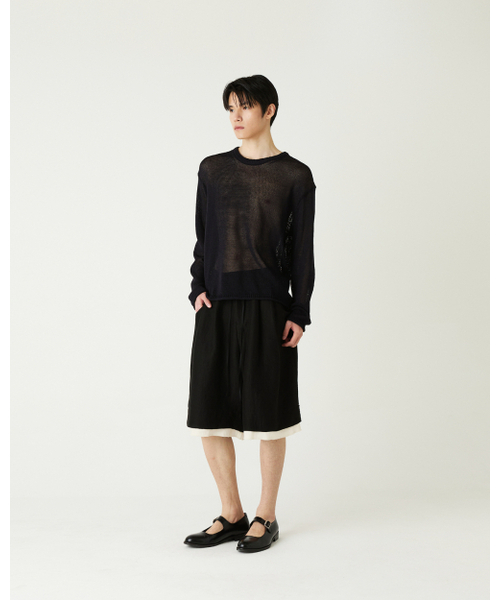 THEENDQUESTION(ジエンドクエスチョン)の「Linen blend half pants / BLACK(その他パンツ・レディース・その他・1/2)」の6枚目の写真